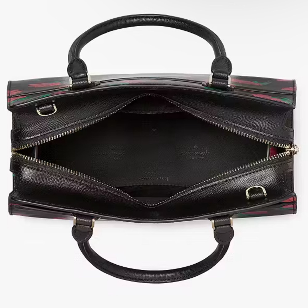 🥳HP🥳Kate Spade NWT Madison Rose Toss Printed Satchel - Picture 3 of 7